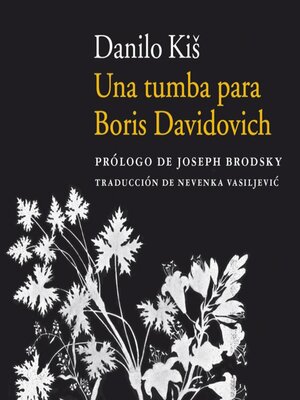 cover image of Una tumba para Boris Davidovich